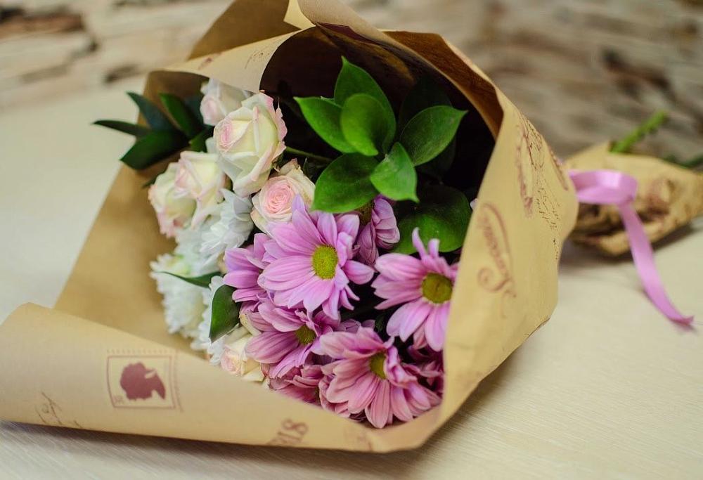 Букет цветов из: Розы и Хризантемы в Дальнем Константиново