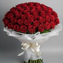 Букет 101 Красная роза Блэк Мэджик в Дальнем Константиново