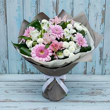 Букет цветов из:  Герберы, Альстромерии и Хризантемы в Дальнем Константиново