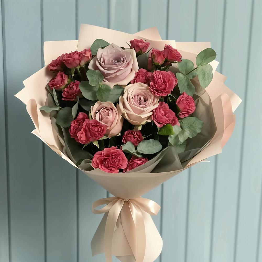 Букет цветов из: Гвоздики и Розы в Дальнем Константиново