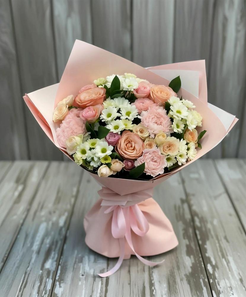 Букет цветов из: Гвоздики, Розы и Хризантемы в Дальнем Константиново