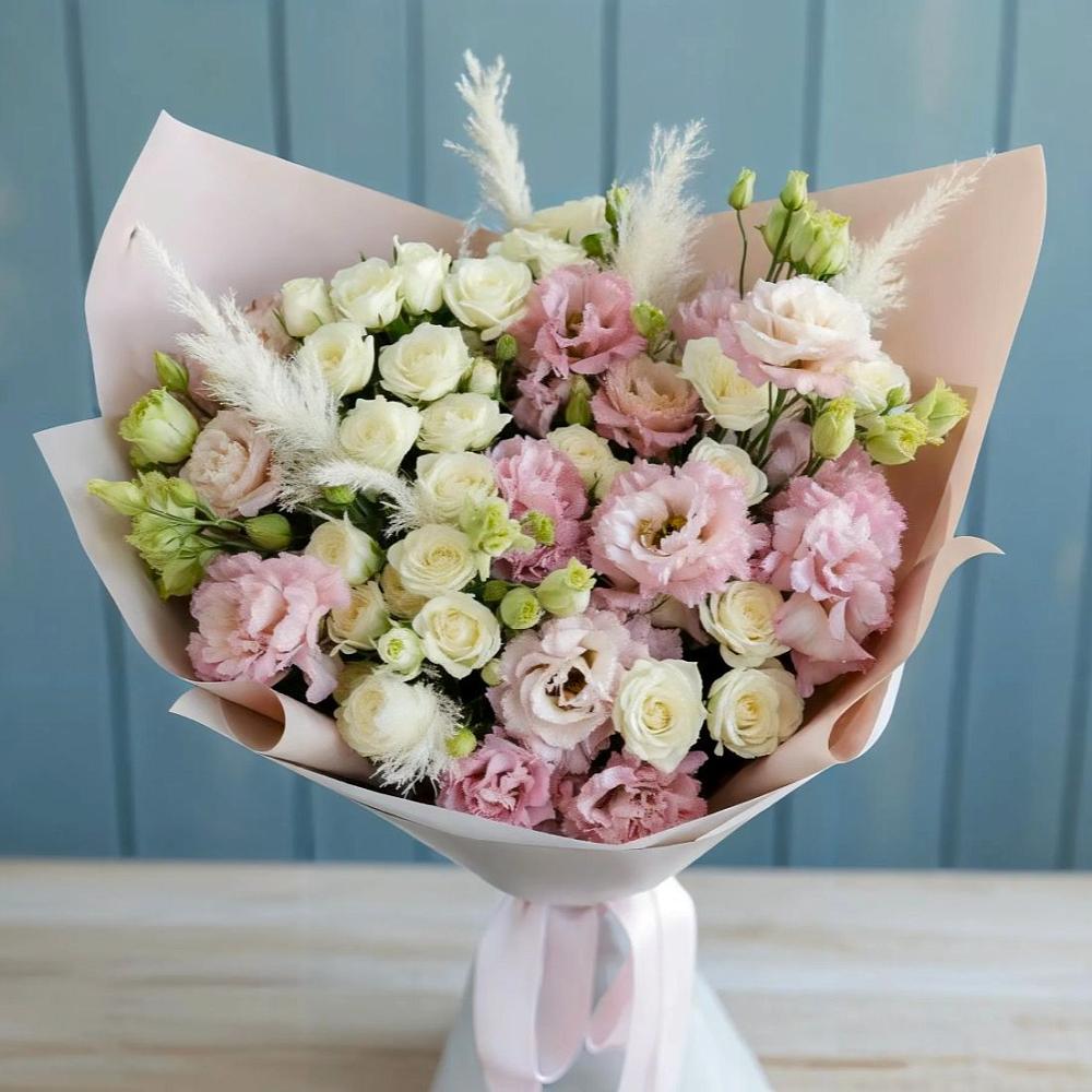 Букет цветов из: Альстромерии и Розы в Дальнем Константиново