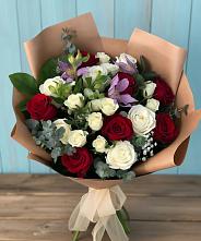 Букет цветов из:  Розы и Альстромерии в Дальнем Константиново