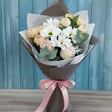 Букет цветов из:  Хризантемы и Розы #REPLACE_PRED# Дальнем Константиново