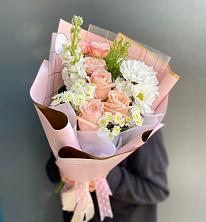 Букет цветов из:  Хризантемы и Розы в Дальнем Константиново