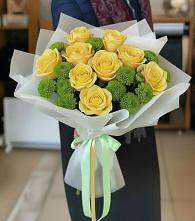 Букет цветов из:  Хризантемы и Розы в Дальнем Константиново