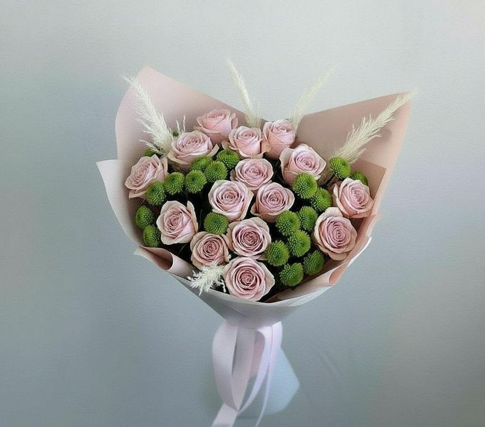 Букет цветов из: Розы и Хризантемы в Дальнем Константиново