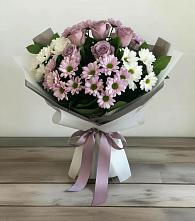 Букет цветов из:  Хризантемы и Розы #REPLACE_PRED# Дальнем Константиново