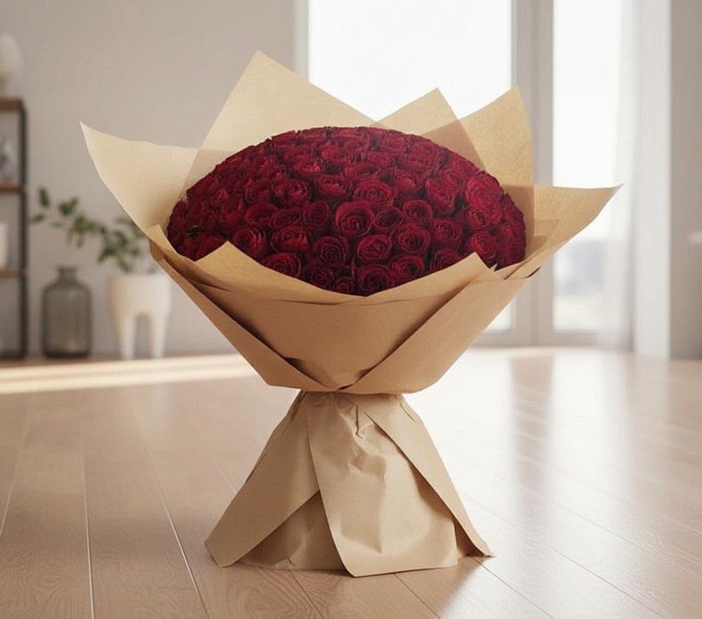 Букет 101 Красная роза в Дальнем Константиново