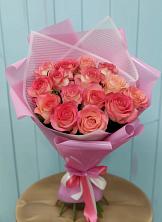 Букет 15 Розовых роз Равель в Дальнем Константиново