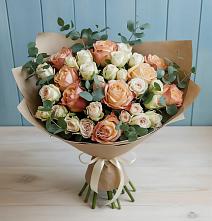Букет цветов из:  Альстромерии и Розы в Дальнем Константиново